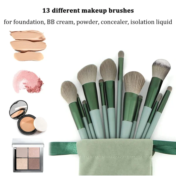 Makeup Brush 13pcs Brushes Set Cosmetic Makeup Sponge Makeup Brush Cleaning Box Beauty Tool Eyeshadow Blush Professional Brushes - Image 4