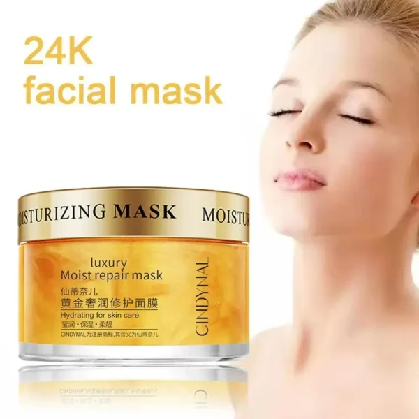 120g Gold Face Cream Collagen Anti Wrinkle Cream Whitening Mask Sleeping Hydrated Radiant Skin Firming Nourishing Face Care - Image 2