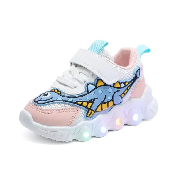 Zapatillas LED Kid Cartoon Dinosaur Boy Casual Sneaker Boy Kid Shoe Girl Mesh Breathable Shoe Baby Illuminated Shoe Tennis Shoes - Image 6