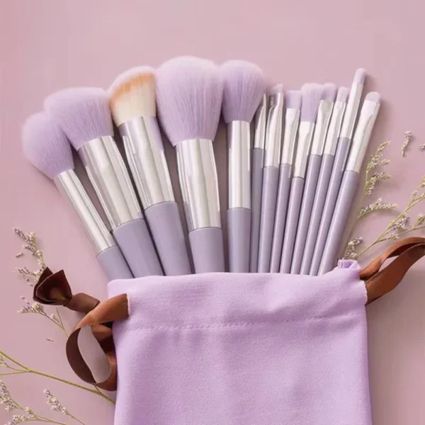 13PCS Deluxe Soft Fluffy Makeup Brushes Set - Hypoallergenic, Gentle on Skin, Perfect for Cosmetics, Foundation, Blush, Powder - Image 2