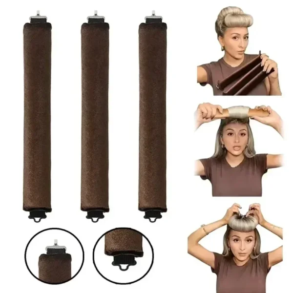 Heatless Hair Curler No Heat Hair Rollers Lazy Curling Rod Headband Soft Curls Sleeping Flexi Rods with Hook Hair Styling Tools