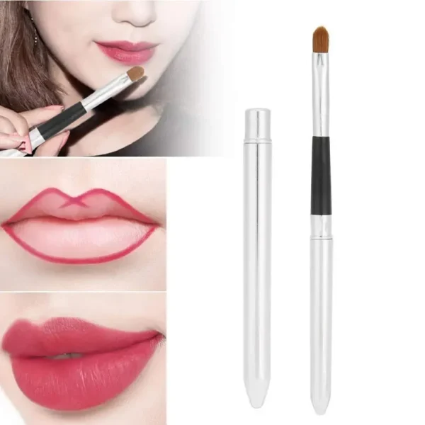 Upgrade Silicone Lip Brush Portable Round Head Lip Brush Professional Mini Concealer Smudge Brush With Cover Makeup Brush - Image 5