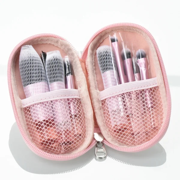 10Pcs Mini Makeup Brush Set with Bag, Versatile Soft Travel Brushes with Soft Bristles & Comfortable Grip for Beginners, - Image 5