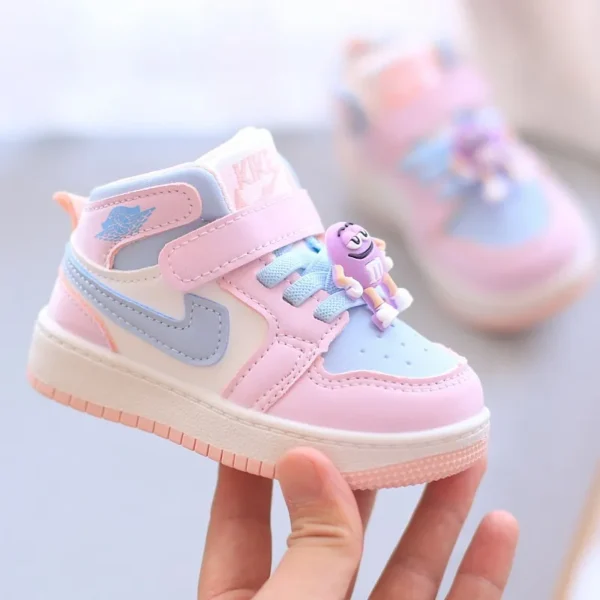 New Baby Girls Sneakers Board Shoes Cartoon Prints Soft Bottom Non-slip Children Casual Walking Shoes Boy Kids Children Shoes