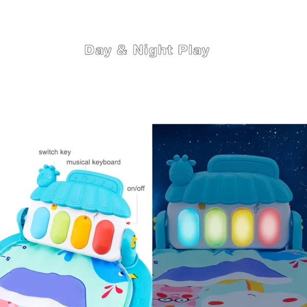 Musical Baby Activity Gym Rack Play Mat Kid Rug Puzzle Mat Carpet Piano Keyboard Infant Playmat Crawling Game Pad Baby Toy Gift - Image 6