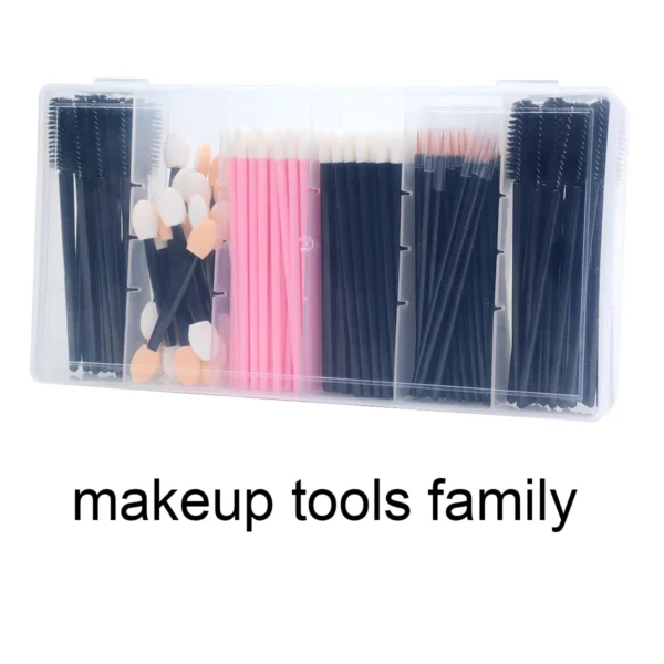 220Pcs Makeup Tools Kit Case Eyebrow Brush Eyelash Mascara Wands Lipstick Lip Brush Disposable Eyeliner Eyeshadow Applicator Set - Image 3